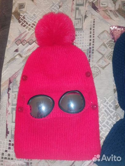 Шапки шлем для девочки зима