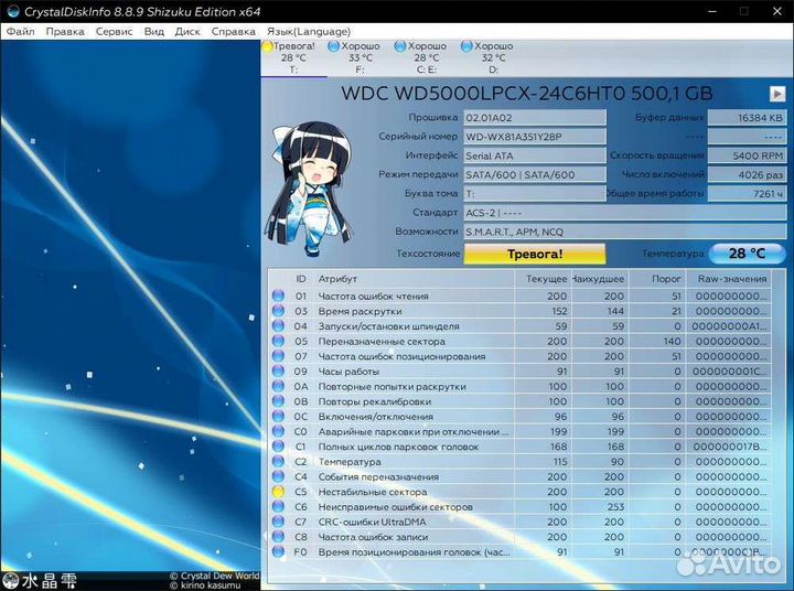 Жесткий диск 2.5 WD blue 500гб