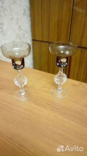 Подсвечник- бокал, Гусь- Хрустальный, ссср, новый