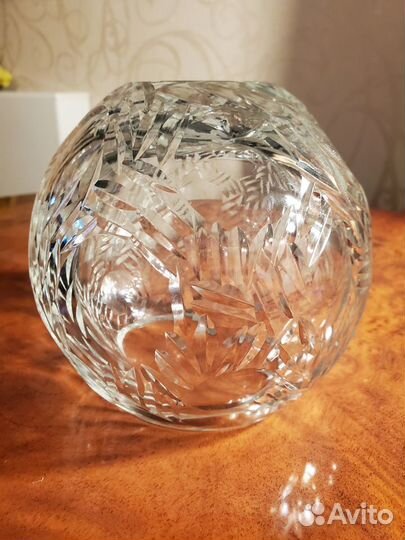 Ваза хрустальная времен СССР Гусь-хрустальный