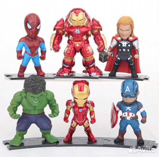 Набор фигурок супергероев Marvel. 6 шт. Новые