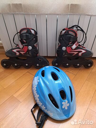 Роликовые коньки 29-33 раздвижные reaction
