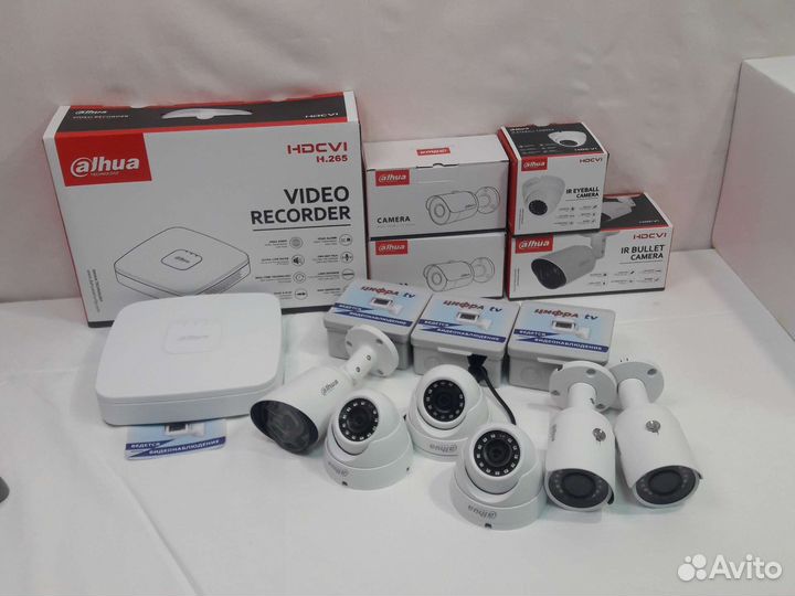 Видеонаблюдение 4Мп регистратор Dahua 6 камер