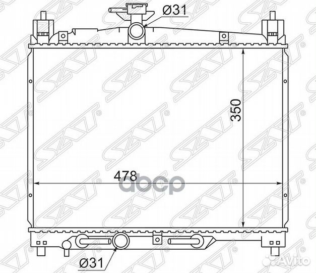 Радиатор Toyota Vitz 99-05 / Echo 99-05 / Platz