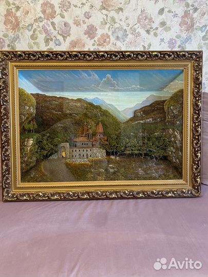 3d картина из натуральных материалов