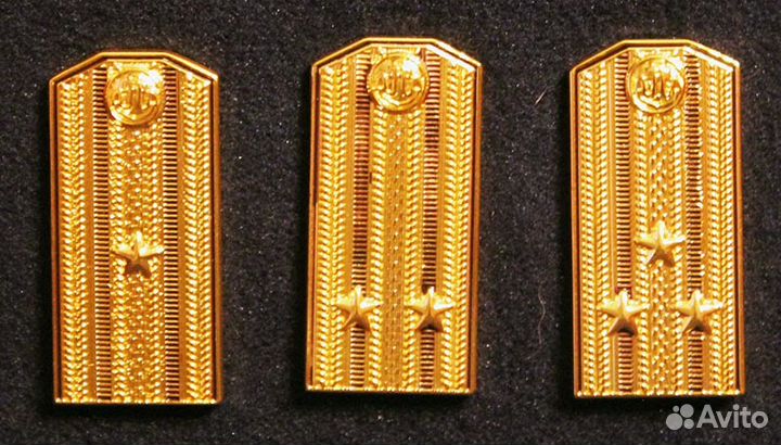 Набор знаков-погончиков офицеров вмф СССР
