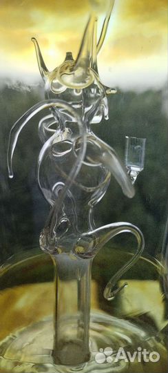 Графин с чертиком СССР стекло