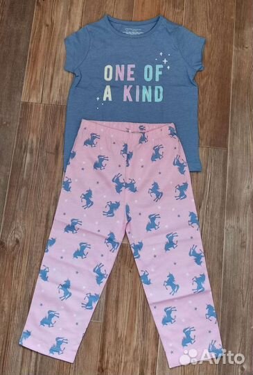 Новый брендовый х/б костюм/пижама, р.98-104