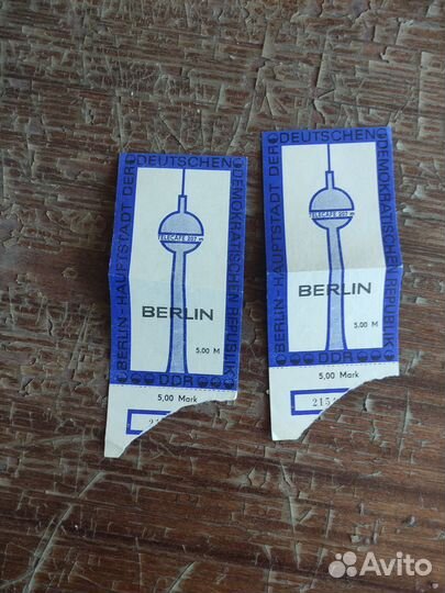 Билеты berlin Telecafe 1986год