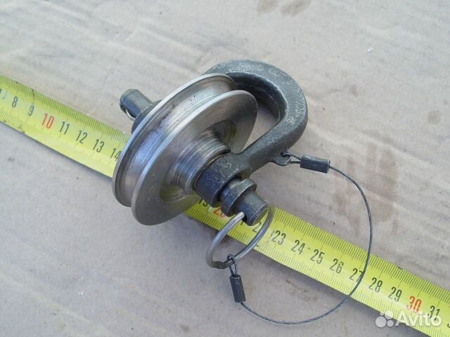 Кованый военный шакл с полиспастом и стопорным мех