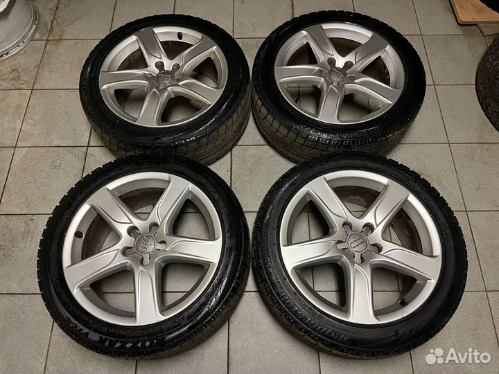 Оригинальные диски ауди с зимними шинами R18