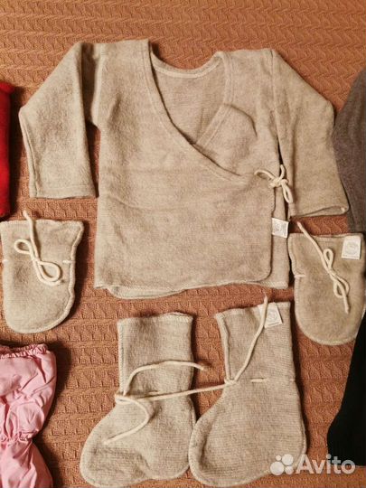 Шапка Kivat, пинетки Kerry, тёплый комплект