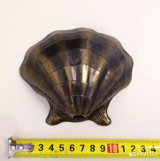 Ракушка пепельница статуэтка фигурка латунь
