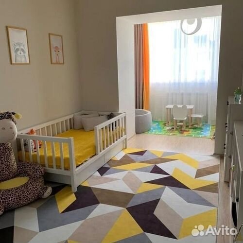 Кроватка с бортиком берёза от 2х лет сингл