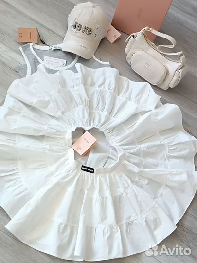 Юбочка - шорты Miu Miu Премиум S M