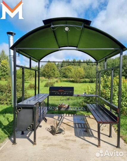 Мангал с крышей