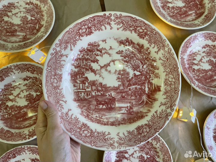 Тарелки Английская почта под винтаж новые
