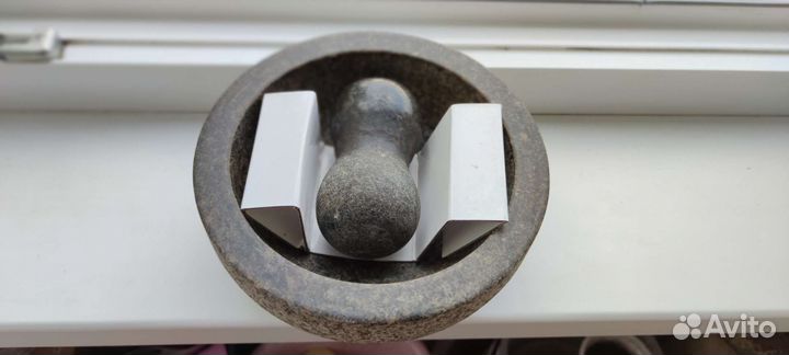 Гранитная ступка и пестик. мексиканская