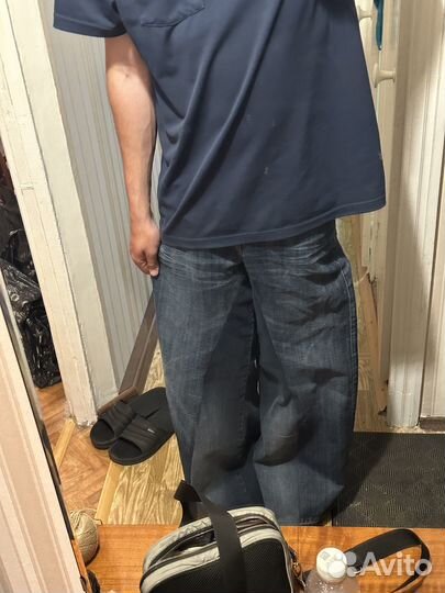 Широкие кастом джинсы y2k