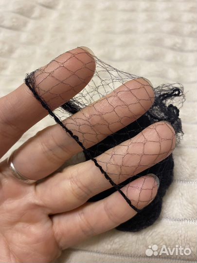 Паутинка белая/черная для волос