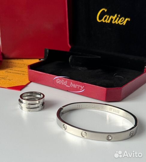 Браслет с кольцом cartier