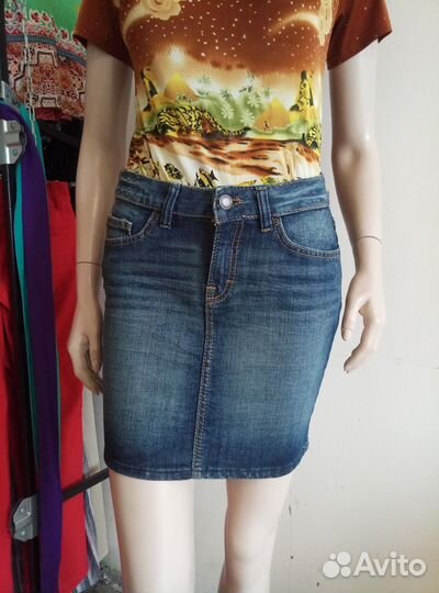 Юбка джинсовая (H&M) 34