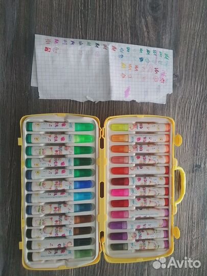 Фломастеры со штампиками 24 цвета