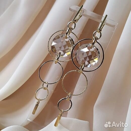 Серьги с кристалами swarovski. Сережки с камнями