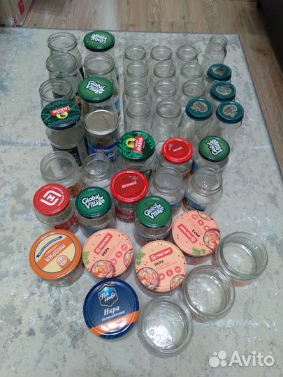 Стеклянные банки, цена за все