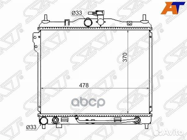 Радиатор hyundai getz 1.3/1.4/1.6 02- (трубчатый