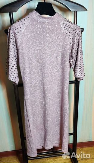 Нарядное платье с бусинками 42-44