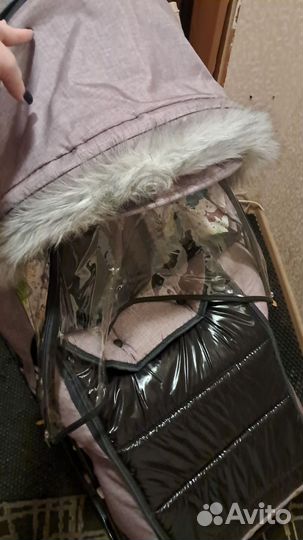 Детские санки коляска с колесами бу