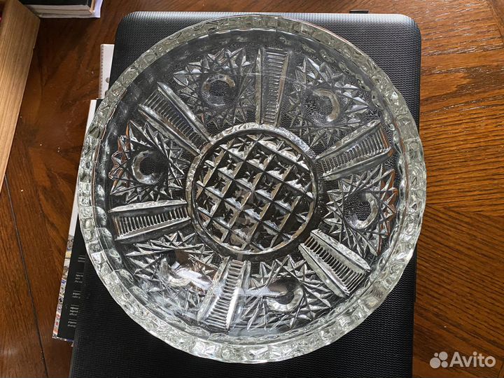 Ваза хрустальная круглая большая СССР