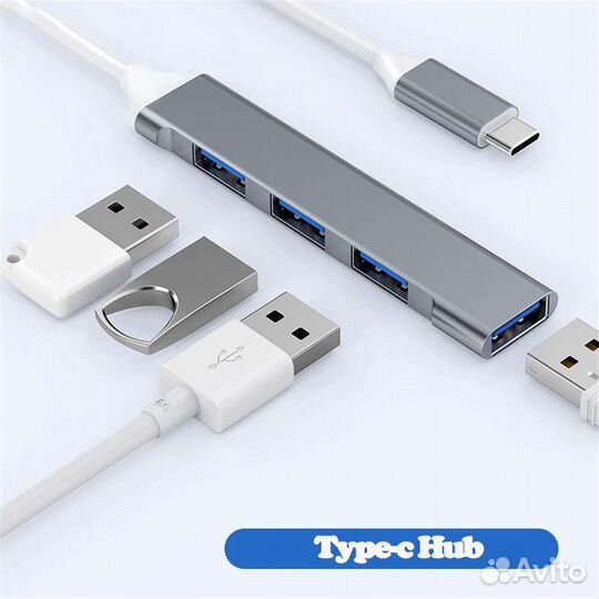 Хаб USB/Type c, 3.0, порт 4