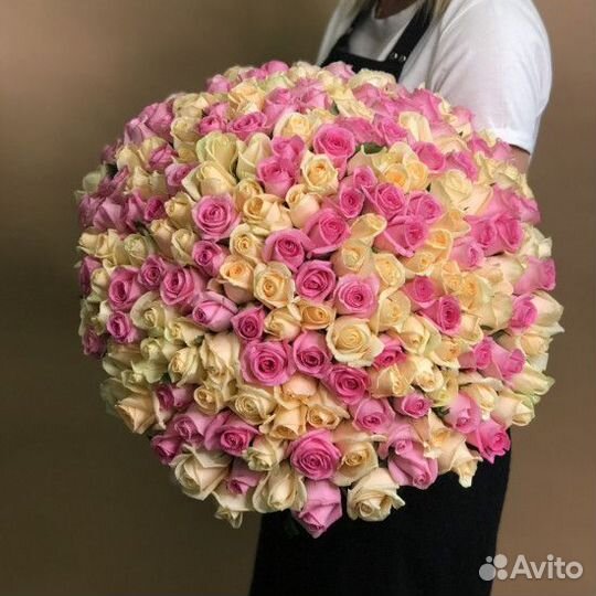 101 роза Цветы Букеты Доставка 24/7 Розы пион 51