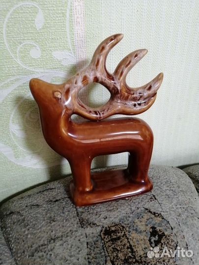 Статуэтка СССР керамика лось, 18х14см