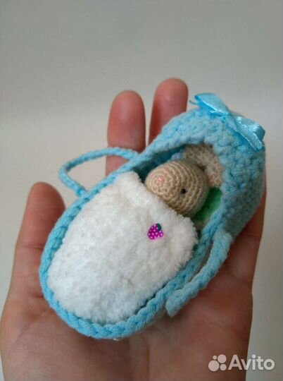 Зайчик в люльке, ручная работа, сувенир