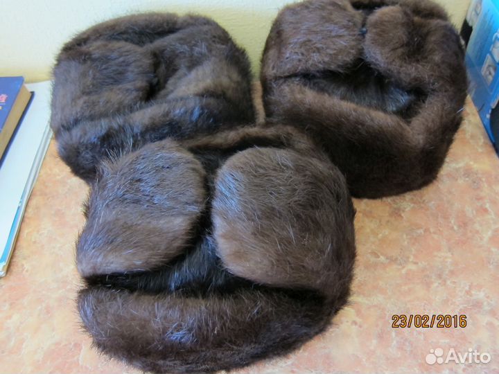 Шапка-ушанка зимняя полная мужская из нутрии