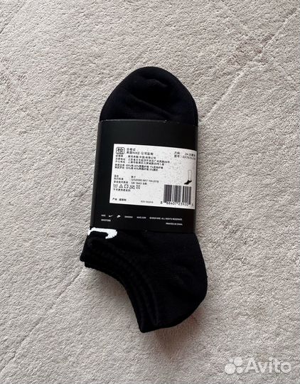 Короткие черные носки Nike (M,L). Оригинал