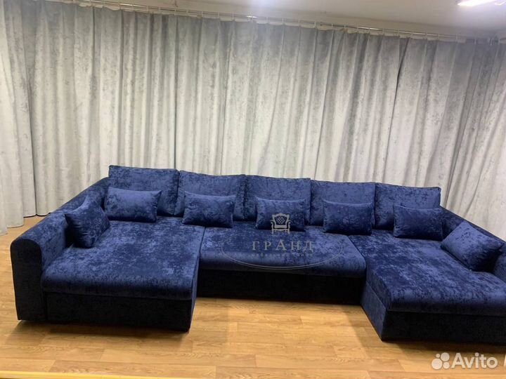 П образный диван Модена Дизайн 380*175 Краш