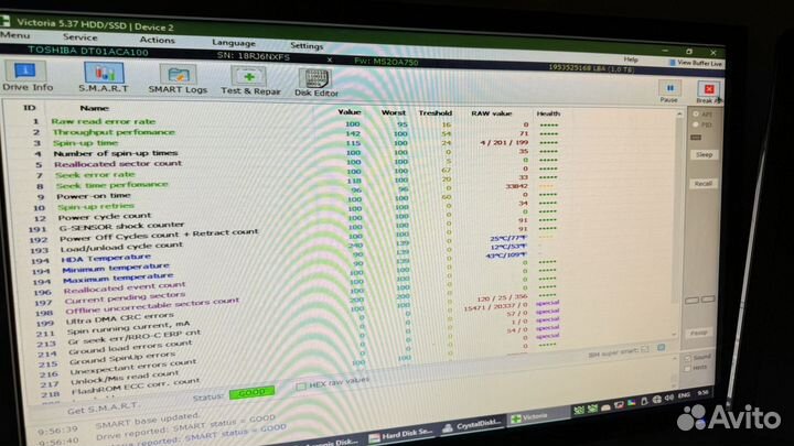 Toshiba hdd 1 tb жесткий диск