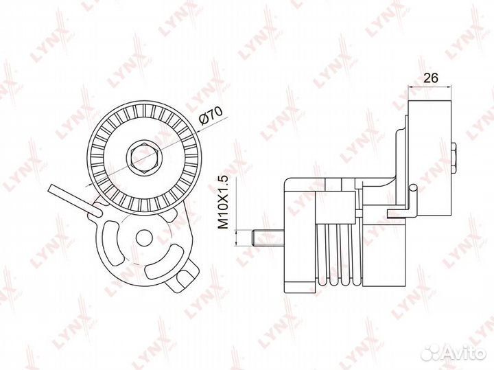Натяжитель ремня BMW 3 E46E90-E935 E60E61 02- lynx