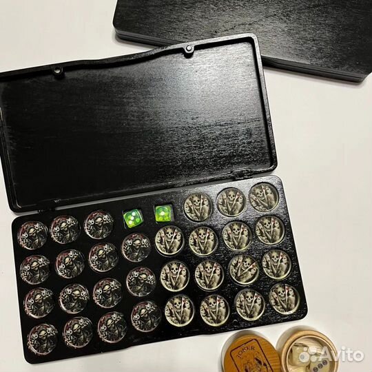 Фишки для, нард в подарочном кейсе