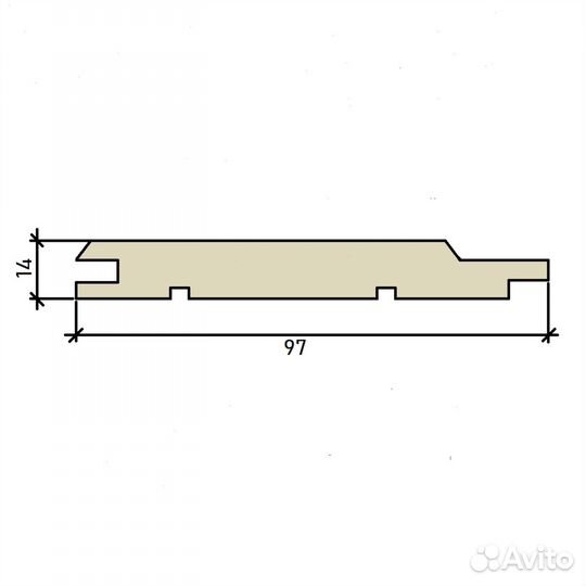 Вагонка Штиль из лиственницы 97*14*1000 мм. вс