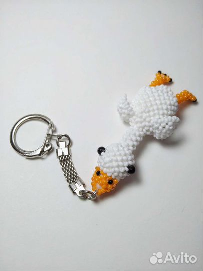 Амигуруми из бисера гусь-обнимусь