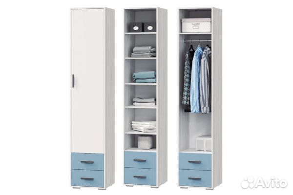 Шкаф для платья и белья Стич с 2 ящиками
