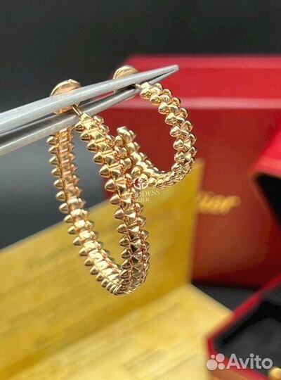 Золотые Серьги Cartier