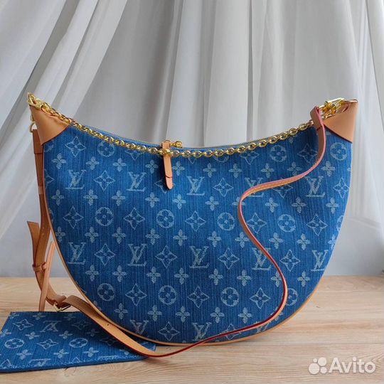 Большая сумка Louis Vuitton half-moon Из Джинсы