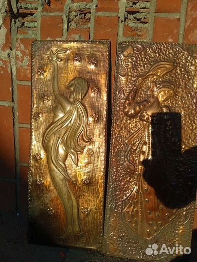 Картина медная чеканка СССР