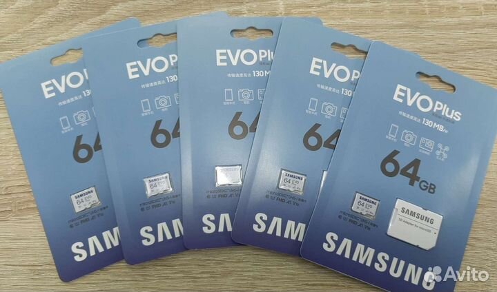 Оригинал 64,128,256Гб Samsung Evo Plus microSD